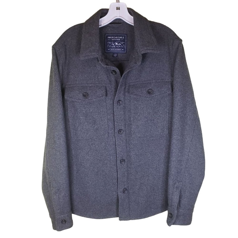 American Eagle Outfitters Men's Heavy Wool Blend Shacket